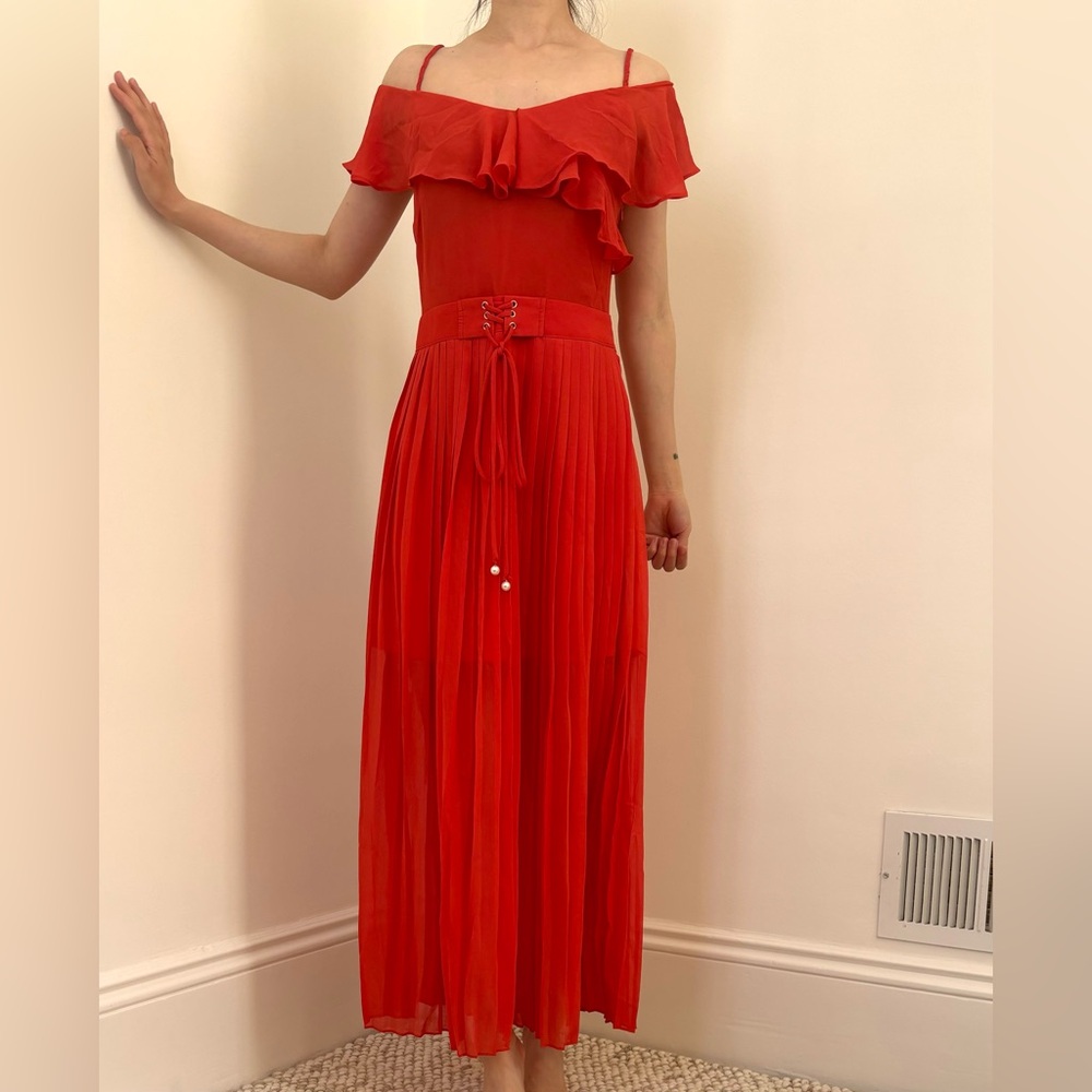 Red dress with strings